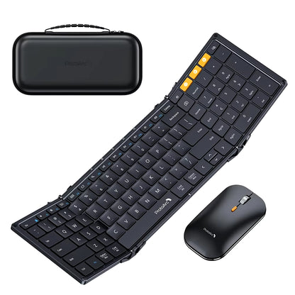 Foldable Mouse and Keyboard Folding Bluetooth Wireless Mice Keyboards for Business Travel Laptop Iphone Ipad Tablets PC