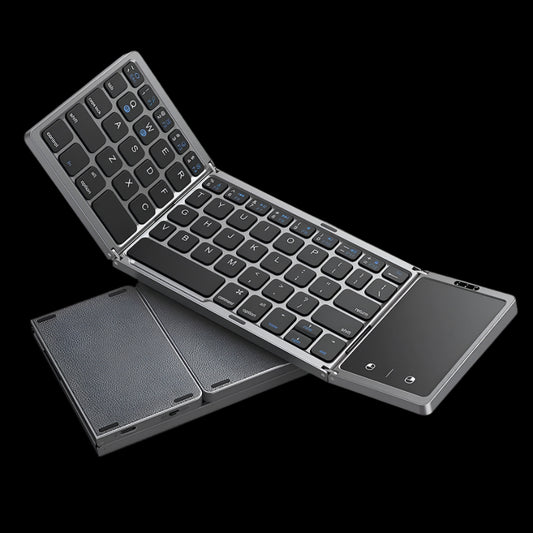 Foldable Wireless Bluetooth Keyboard Rechargeable Folding Portable Keyboards for PC Mac Smartphone Windows Ios Android