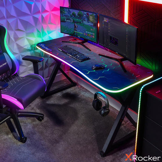 Pulsar Max RGB Gaming Desk with LED Lights