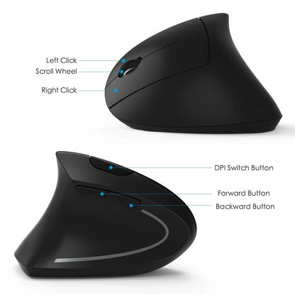 Ergonomic Vertical Mouse 2.4G Wireless Right Left Hand Computer Gaming Mice 6D USB Optical Mouse Gamer Mause for Laptop PC