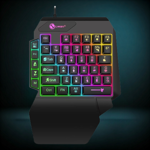 Single Hand Ultra-Slim Wired Backlight Gaming Keyboard